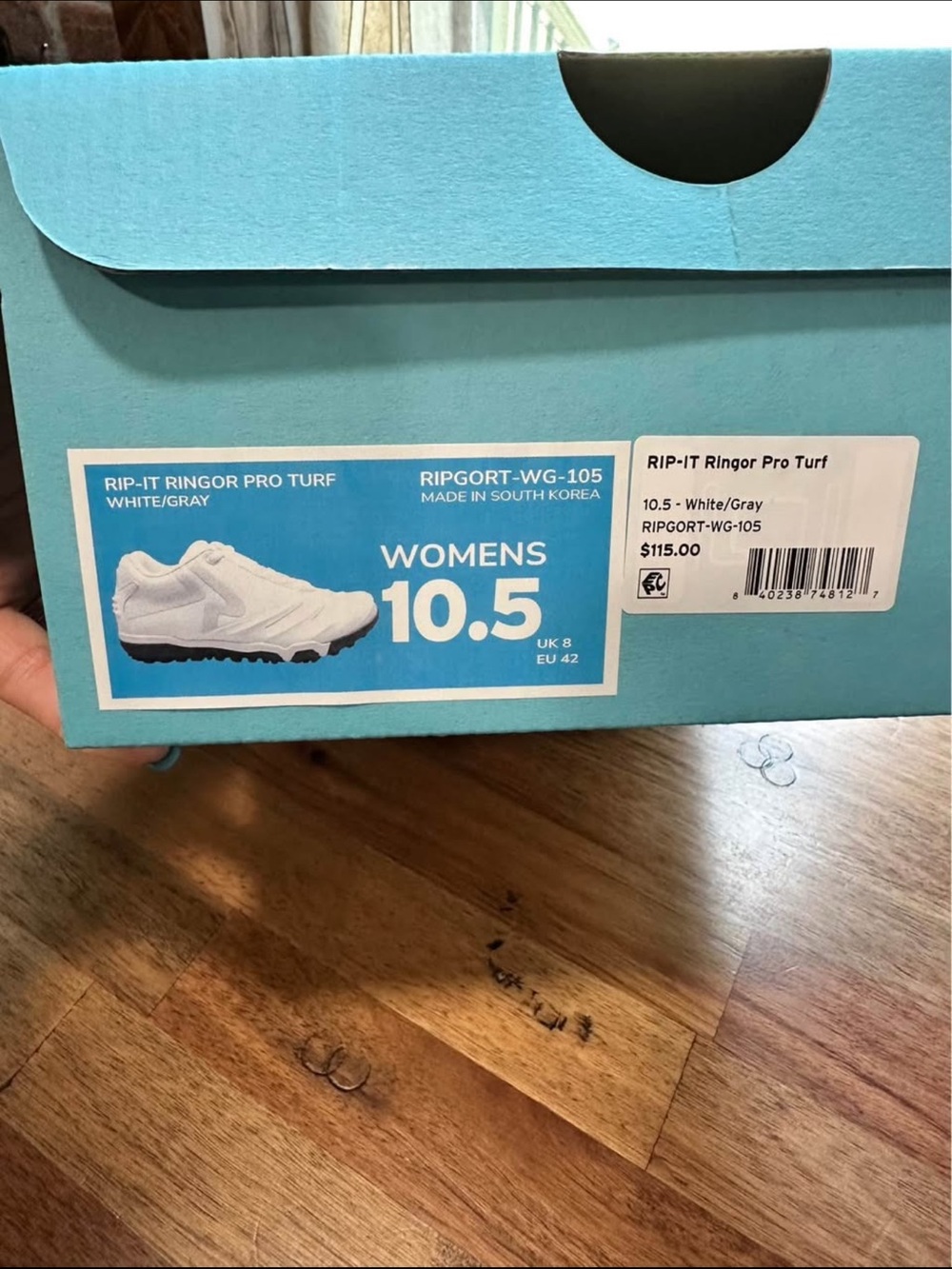 RIP-IT Ringor Pro Turf Women's Athletic Shoe - White/Gray